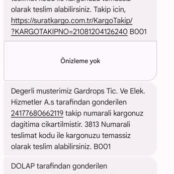 Sürat Kargo'nun Güzelyurt Şubesinde Teslimat Sorunu