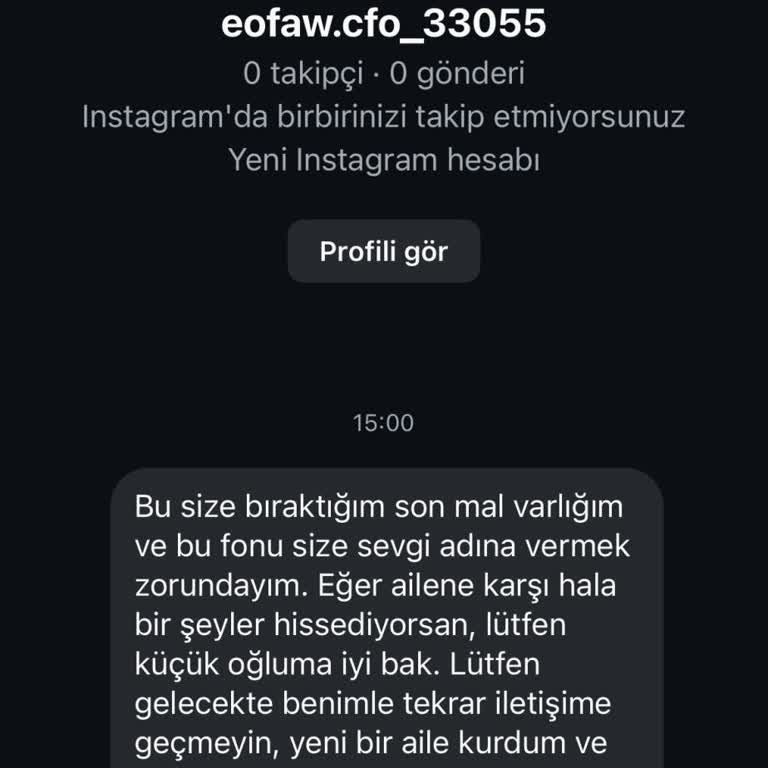 Instagram Hesabım Üzerinden Yapılan Yanıltıcı Mesajlar