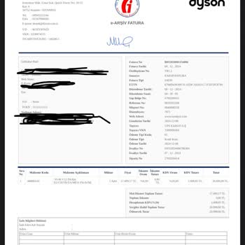 Dyson Hediye Standı Eksikliği