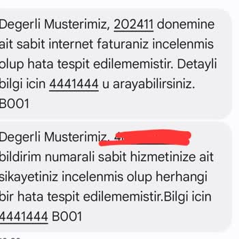 Yanlış Fatura Ve İletişim Sorunları
