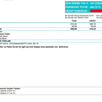 Yanlış Fatura Ve İletişim Sorunları