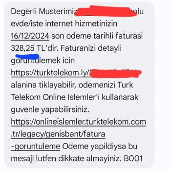 Yanlış Fatura Ve İletişim Sorunları