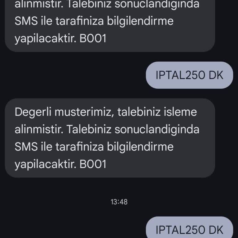 Bimcell Dakika Paketi İptal Sorunu