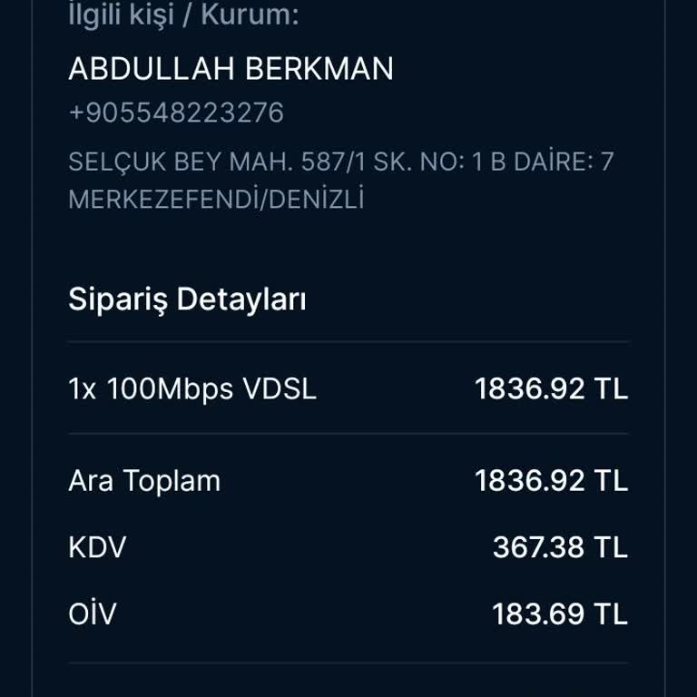 Taşınmayan Hat Ve İade Edilmeyen Ücret