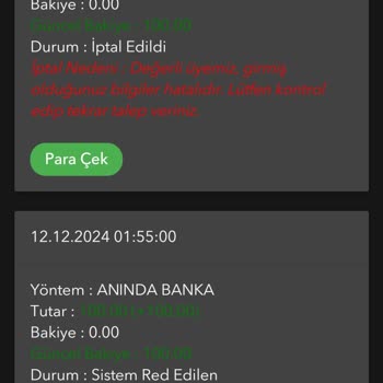 Kazandığım Parayı Alamıyorum