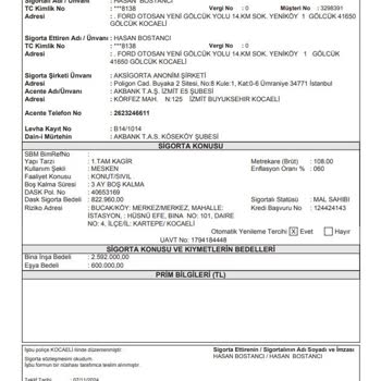 İzinsiz Yenilenen Konut Sigortası Problemi