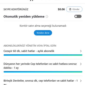 Skype Kontör Yükleme Sorunu: Ödeme Yapılıyor, Sonuç Yok!