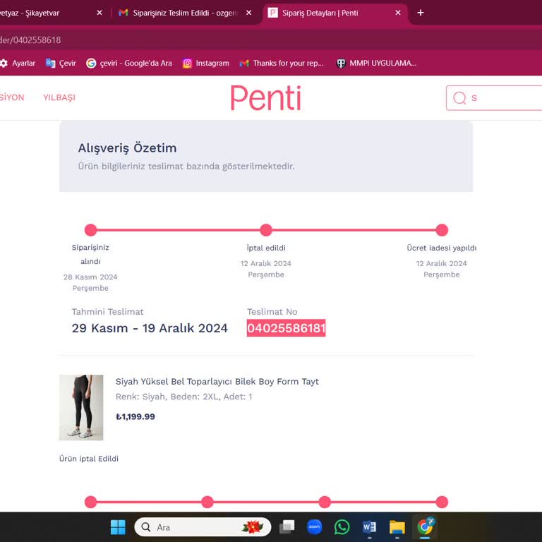 Penti Teslim Edilmeyen Sipariş Ve Yetersiz Stok Yönetimi