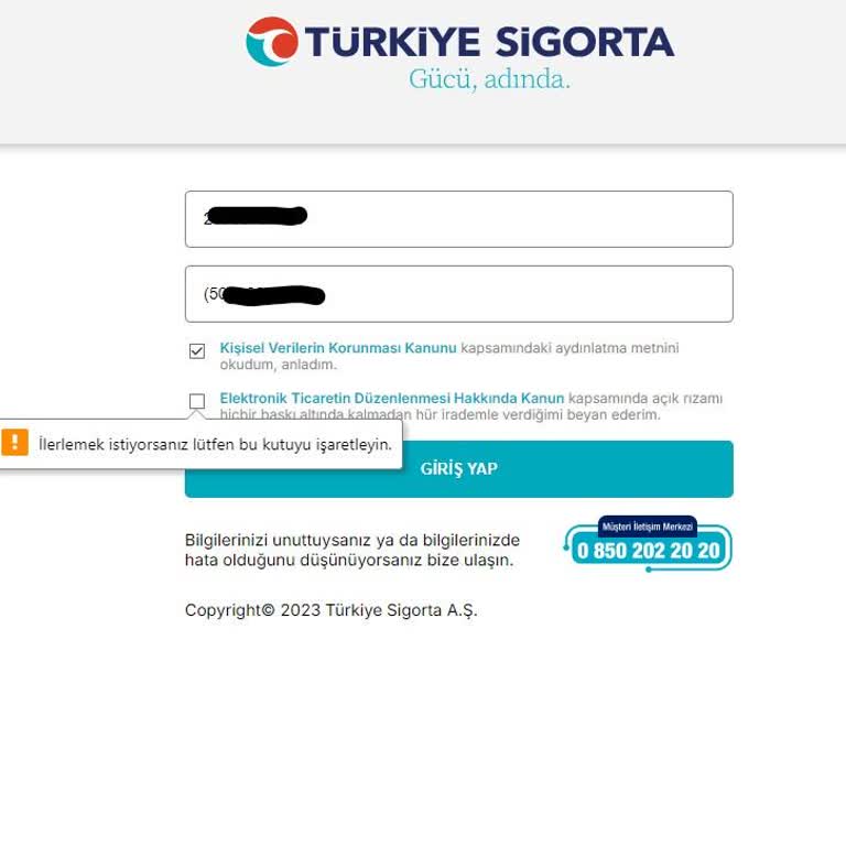 Zorunlu Onayla Giriş Engeli