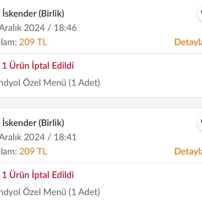 HD İskender Birlik 365 Şubesinde Sipariş Sorunu Ve Müşteri Memnuniyetsizliği