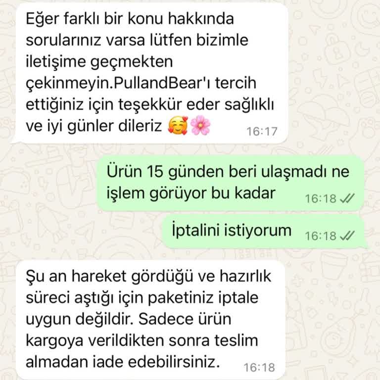 Kargoya Verilmeyen Ürün Ve İade Sorunu