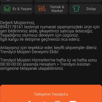 Trendyol'dan Aldığım Koltuk Teslimatında Bariyer Hasarı