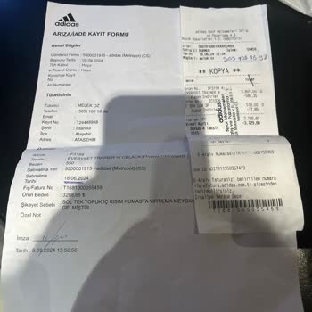 Adidas Ayakkabıda 1 Haftada Yırtılma Sorunu