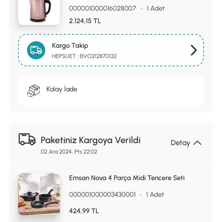 Karaca Siparişim Nerede?