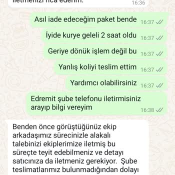Yanlış Koli Teslimatı Ve İlgisiz Müşteri Hizmetleri