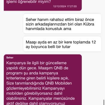 QNB Mobil Uygulamada Kampanya Sorunu