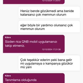 QNB Mobil Uygulamada Kampanya Sorunu