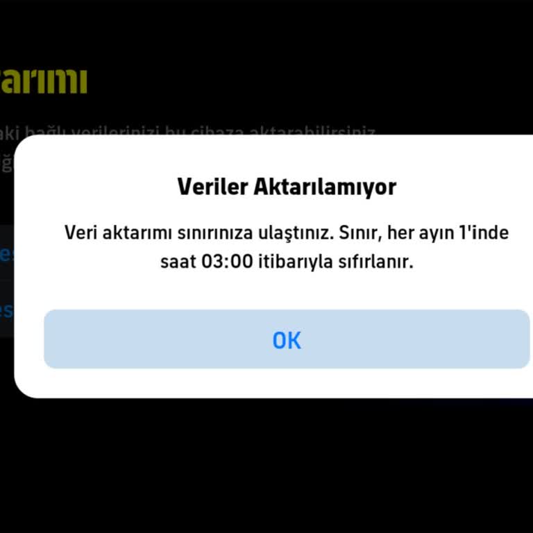 Veri Aktarımı Sorunu: Hesabımı Geri İstiyorum