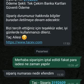 Para İadesi Sorunu Ve İletişim Eksikliği