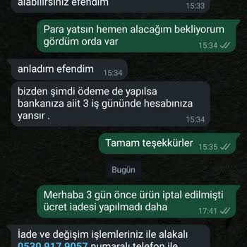 Para İadesi Sorunu Ve İletişim Eksikliği