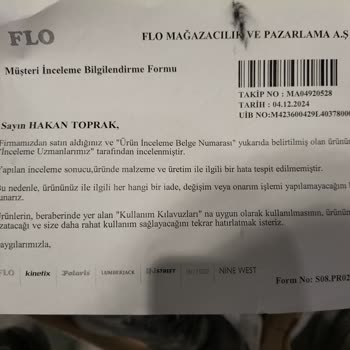 Garanti Kapsamında Değerlendirilmeyen Ayakkabı Sorunu