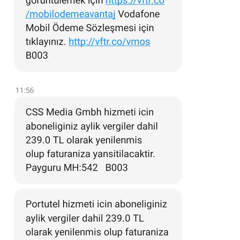 Vodafone'dan Beklenmedik Üyelik Ve Yüksek Fatura Şoku