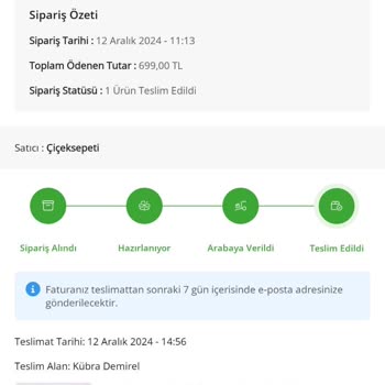 Kokina Çiçeği Teslim Edilmedi