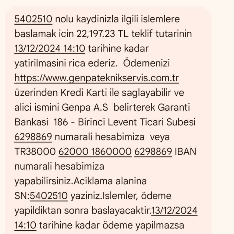 Yüksek Tamir Ücreti Ve Yetersiz Servis Hizmeti