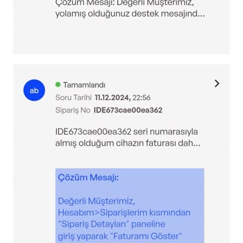 İdefix Fatura Sorunu Ve Otomatik Yanıtlar!