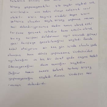 Yanlış Tarife Ve Müşteri Hizmetleri Sorunu