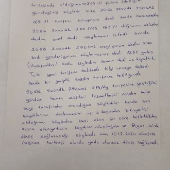 Yanlış Tarife Ve Müşteri Hizmetleri Sorunu