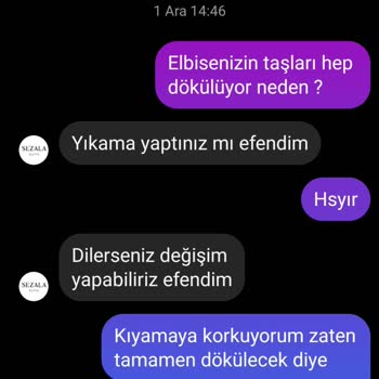 Taşları Dökülen Elbise Ve Adil Olmayan Değişim Politikası