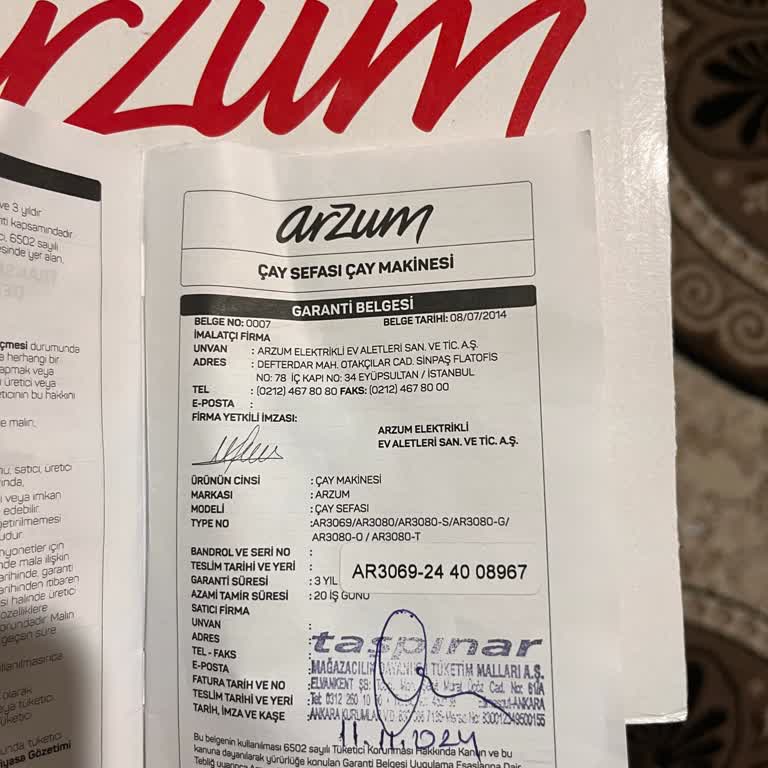 Taşpınar'dan Aldığım Çay Makinesi Hayal Kırıklığı Yarattı