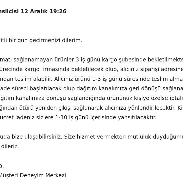 Sürat Kargo'nun Teslimat Sorunu Ve Çiçek Sepeti'nin İlgisizliği