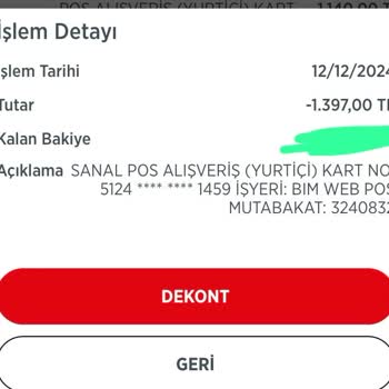 Sipariş No Olmadan Çekilen Ücret