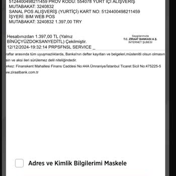 Sipariş No Olmadan Çekilen Ücret