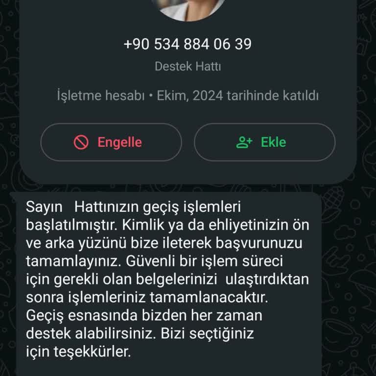 08504800182 Yanıltıcı Arama Ve Kimlik Bilgisi Talebiyle Yanıltma Girişimi