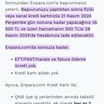Enpara Kredi Kartı Kampanyasında Büyük Hayal Kırıklığı