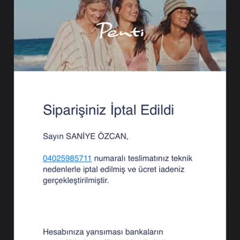 Penti'nin İndirimli Ürün İptali Mağduriyeti
