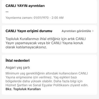 TikTok Canlı Yayın İhlali Ve Hesap Askıya Alınma Sorunu