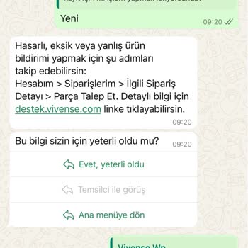 Vivense Siparişimde Yaşadığım Sorunlar Ve Destek Eksikliği