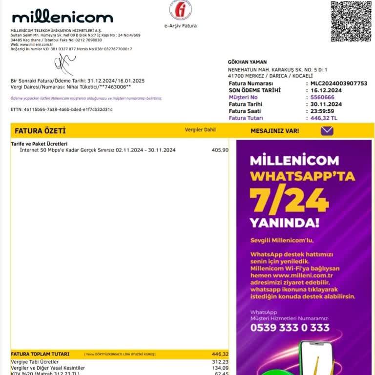 Yanıltıcı Fatura Ve Ulaşılmaz Müşteri Hizmetleri
