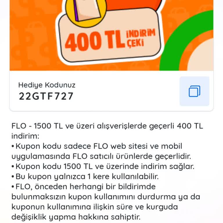 FLO İndirim Kuponu Kullanım Sorunu