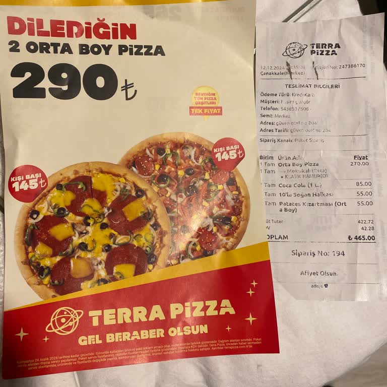 Pizza Siparişinde Fiyat Şoku Ve Yanıltıcı Bilgilendirme