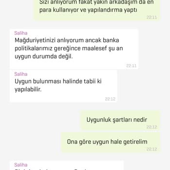 Enpara Kredi Kartı Yapılandırma Talebime Olumsuz Yanıt