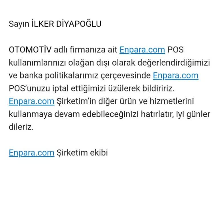 Pos Cihazının Aniden Kapatılması Ve Yanıltıcı Bilgilendirme