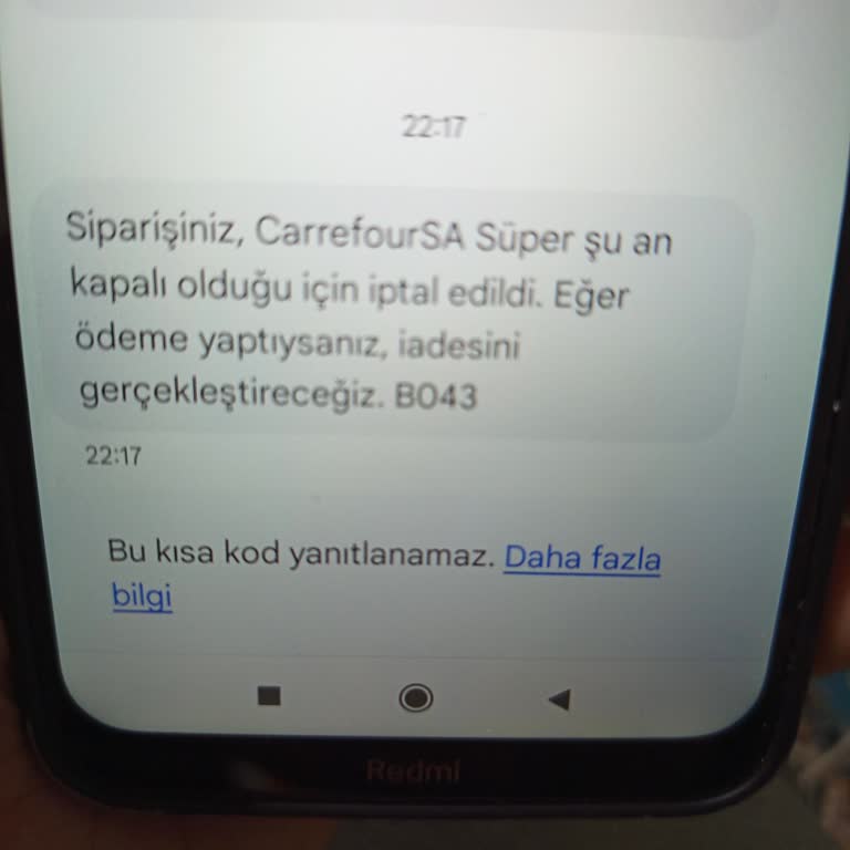 Yemeksepeti Ve Carrefour Sipariş İptal Sorunu