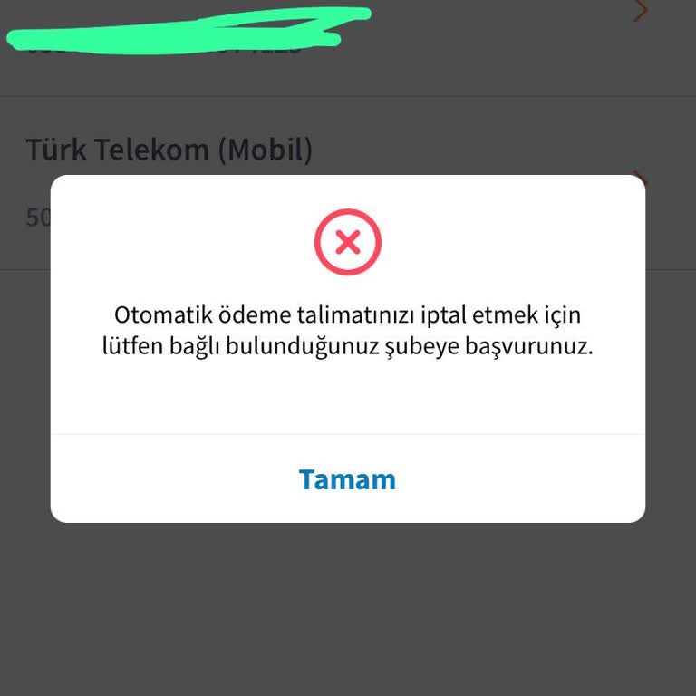 Halkbank Otomatik Ödeme Talimatı İptal Sorunu