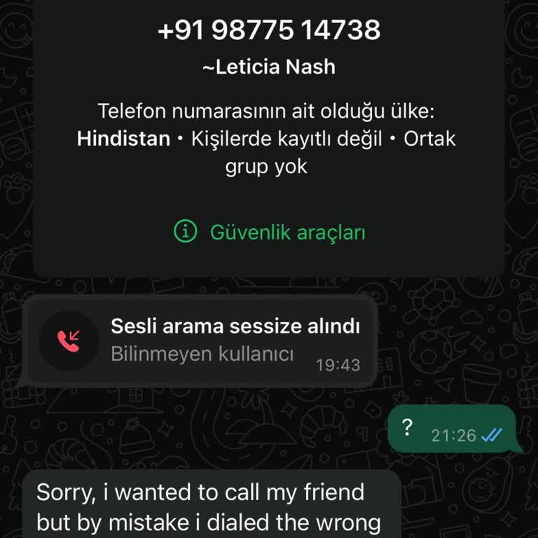 WhatsApp Üzerinden Gelen Rahatsız Edici Çağrılar