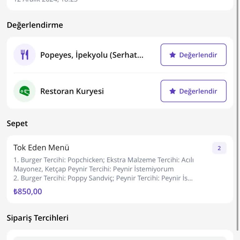 Getir'den Popeyes Siparişi: Teslimat Sorunu Ve Yanıltıcı Bilgi